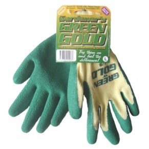 GREEN LEAF – GREEN & GOLD GARDEN GLOVES -0